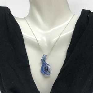 SM Murano Glass Pendant on Sterling Silver Chain